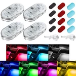 Plalei 4PCS Wireless Led Lights For Car, 7 Colors Magnetic Auto Interior Ligh.... Fixed Price $18.99.