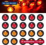 Fxc 3/4" Round Led Side Marker Clearance Lights Front Rear Indicators Tai. Fixed Price $20.98.