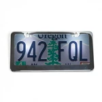 Illuminated Chrome License Plate Frame With Light Bolts And Caps Autoloc Hot Rod. Fixed Price $49.95.