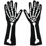 Xuechen Skeleton Gloves,halloween Long Arm Unisex Full Finger Large, Black. Fixed Price $13.44.