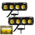 2PCS 5INCH Motorcycle Driving Fog Bar - Dual Yellow/white Offroad Pod Lig.... Fixed Price $50.84.