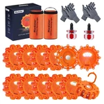 12 Pack Led Road Flares Waterproof Emergency Lights Beacon Kit For Ca.... Fixed Price $121.36.