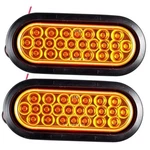 6" Oval Led Recessed Amber Strobe Light, 24 Dot/sae 2PC With Grommet. Fixed Price $43.56.