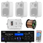 Enrock White 4" 3-WAY Box Speakers, Bluetooth Usb Receiver, 50FT Wire. Fixed Price $151.49.