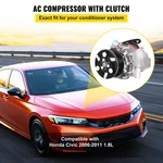 New Compressor W/ Clutch For Honda Civic 1.8L 2006 2007 2008 2009 2010 2011. Fixed Price $106.99.