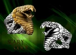 New King Cobra Stainless Steel Gothic Mens Biker Ring. Fixed Price $11.95.