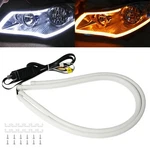 Qasim Sequential Turn Signal Led Car Drl Inches, White/amber. Fixed Price $53.79.