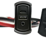 Mb Quart PSAP-3S Universal Dash Mounted Plug W/ Usb, Usb-c And 3.5MM Fits GMR-7. Fixed Price $34.99.