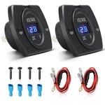 Anina 2PACKS Car Voltage Monitor 12V/24V Voltmeter Gauge With Led Black. Fixed Price $21.99.