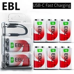 Ebl Volt Li-ion Usb-c Rechargeable Batteries 5400MWH Lithium Battery Lot. Fixed Price $38.49.