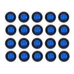Pure Blue Round Bullet Led Side Marker Lights Truck Trailer Super Bright 12V 20X. Fixed Price $20.99.