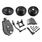Complete Power Steering & Long Water Pump Pulley Bracket Kit For Sbc Chevy 350. Fixed Price $172.88.
