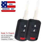 2X For 2014-2020 Mitsubishi Mirage Keyless Remote Fob OUCJ166N / 3 Button. Fixed Price $32.90.