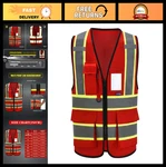 High Visibility Reflective Safety Vest For & Women, 11 Colors, Ansi/isea Poc. Fixed Price $49.99.