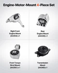 Engine And Transmission Motor Mount Kit Replacement, Set Of 4, Secure Supp 176. Fixed Price $87.14.