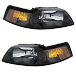 Pair Of Headlights Fits Ford Mustang Base Gt 2004 By 3R3Z-13008-CA 3R3Z-13008-DA. Fixed Price $240.83.