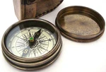 Robert Frost Poem Compass-pocket W Leather Case Rustic Vintage Home D.... Fixed Price $19.77.