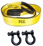Off Road Recovery Kit (1)3" X 8' Tree Saver Strap & (2) 3/4" Rings Tow Atv. Fixed Price $33.00.