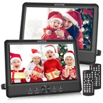 Wonnie 10.5" Two Car Dvd Players Portable Dual Screen Headrest Video Black. Fixed Price $219.35.