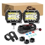 Gooacc 2PCS 60W 4 Inch Triple Row Led Pods Fog Light Mounting Bracket Horizon.... Fixed Price $78.33.