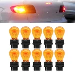 Tesnaao 10 Pack Car Instrument Light Bulb, 3157 Brake Pcs, Amber. Fixed Price $13.29.