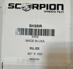100' X 60" Scorpion Shield Commercial Nano-ceramic Window Tint Film Roll 35%. Fixed Price $377.99.