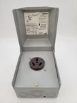Midwest U050 Power Inlet Enclosure Surface Mount 50A 120/240VAC Nema Type 3R. Fixed Price $200.00.