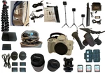 Canon M50 Creator Kit 2 Lenses + Lights Mic Peak Bag. Fixed Price $1380.00.