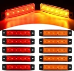 Nilight 10 Pcs Amber Red 3.8 Inch 6 Led Side Marker Front Rear Indicator Clearan. Fixed Price $25.35.