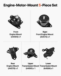 Engine Motor Mount And Transmission Kit Replacement, Set Of 5, Compatible. Fixed Price $84.72.