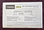 Clarion 1601A Owners Guide * Fold-out Pages In English And French. Fixed Price $19.90.