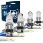 4 X H3 Halogen 12V 55W Super Bright Upgrade Headlight Bulb. Fixed Price $12.95.