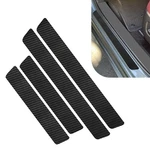 Ferianl 4PCS Door Sill Protector, Carbon Fiber Threshold Black. Fixed Price $14.24.