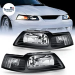 Headlight Assembly 1999 2000 2001 2002 2003 2004 Ford Mustang Headlamps Repl. Fixed Price $144.86.