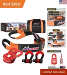 Offroad Recovery Kit 3" X 8' Tow Strap With Winch Snatch Block Pulley And 2PC.... Fixed Price $138.43.