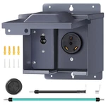 Amp Power Box With Breaker, 125V Nema TT-30R Outlet, Weatherproof Rece. Fixed Price $44.15.