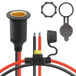 Cerrxian 12V/24V Fixed Thread Cigarette Lighter Socket Ft, Red And Black. Fixed Price $16.76.