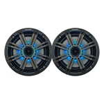 Kicker 6.5" 195W Marine Multicolor Led Boat Speakers (pair) W/charcoal Grilles. Fixed Price $134.49.