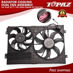 Radiator Cooling Dual Fan Assembly Fits Audi A3 Vw Jetta Passat Gti Golf Eos. Fixed Price $115.89.