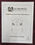 Audiovox VOD806 Installation Manual With Pages English Language. Fixed Price $19.90.