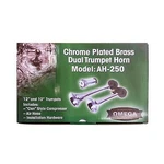 Omega AH250 12" Chrome Plated Dual Trumpet Air Horn W/ Compressor. Fixed Price $89.26.