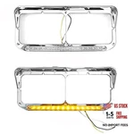Kenworth T170 T270 T370 Chrome Led Amber Bezel With 12" Light. Fixed Price $82.17.