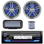 Jvc Marine Bluetooth Stereo Receiver, 2X 6.5" 180W Boat Speakers, Cover, Wire. Fixed Price $178.99.