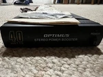 Optimus High-performance Amplification 40 Watts Stereo Power Booster 12-1869B. Fixed Price $29.95.