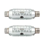 Catalytic Converter 2.5" Inlet Outlet Universal-fit W/heat Shield Epa OBD2 2PC. Fixed Price $58.99.