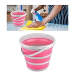 Glsowee Car Collapsible Bucket, 10L 2.6 Gallon Folding Auto Pink. Fixed Price $21.26.