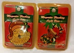 2 American Products Magnetic Flashing Light Pins Santa & Rudolph 1980'S Unopened. Fixed Price $19.99.