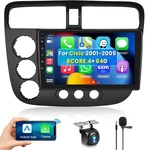 Podofo 8 Core 4G+64G Car Radio For Honda Civic 2001 2002 2003 2004 2005, Wire.... Fixed Price $186.49.