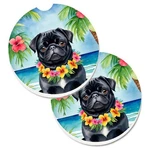 Carolines Treasures DAC6502CARC 2.5 X In. Black Pug Luau Cup Holder C.... Fixed Price $21.06.