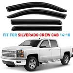 Rain Guards Vent Visors Shade For 2014-2018 Chevrolet (chevy) Silverado Crew Cab. Fixed Price $52.49.